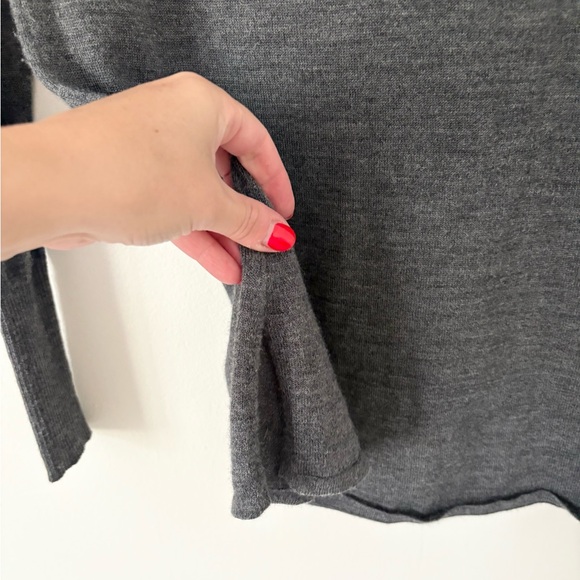 Smartwool Grey Minturn Drape Cowl Neck Merino Wool Taupe Sweater Size Small - Picture 8 of 8